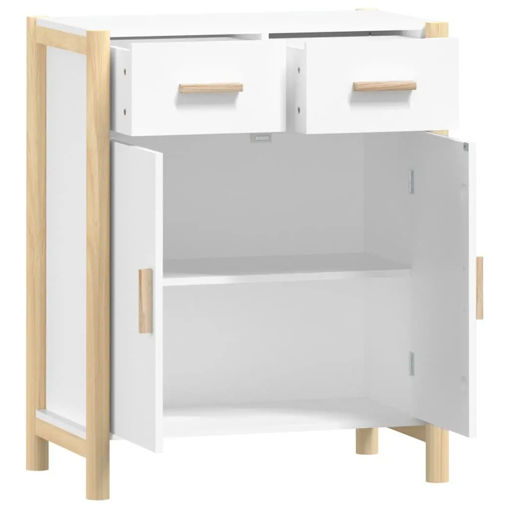 Sideboard White 62x38x75cm Engineered Wood Storage Cabinet Living Room Furniture