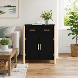 Charming Black Sideboard Cabinet 62x38x75cm
