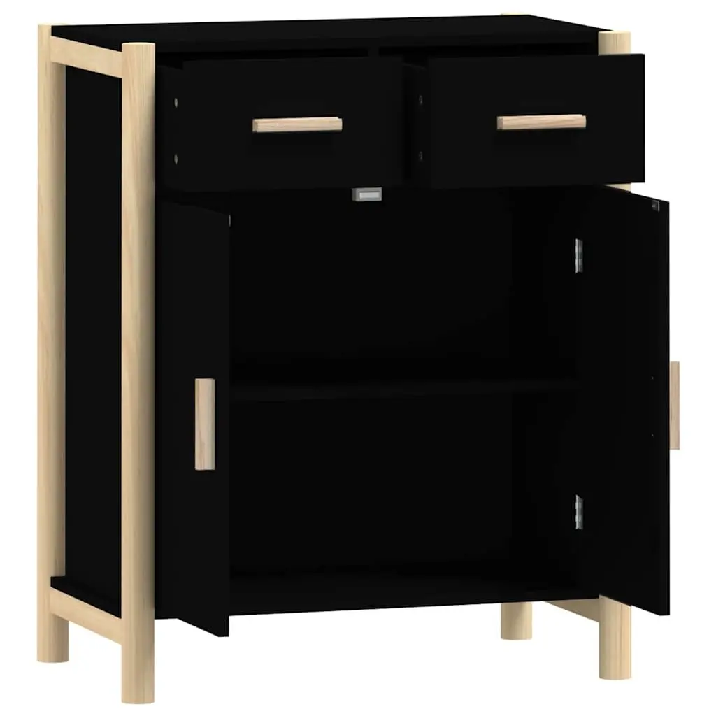 Sideboard Cabinet Black 62x38x75cm Engineered Wood Furniture
