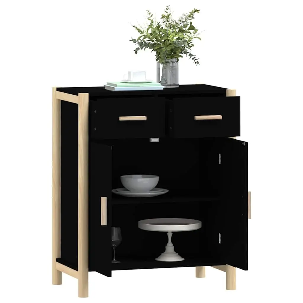 Sideboard Cabinet Black 62x38x75cm Engineered Wood Furniture