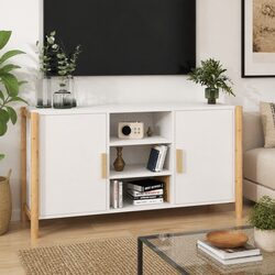 Elegant White Sideboard 107x38x60cm Storage Cabinet
