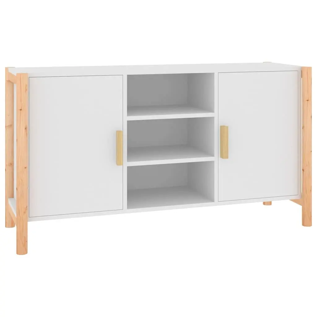 Sideboard White 107x38x60cm Engineered Wood Storage Cabinet