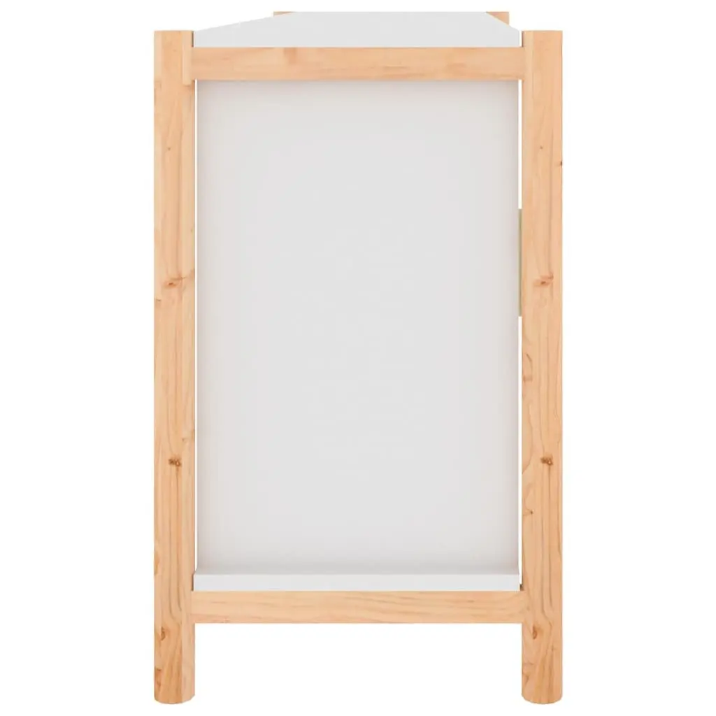 Sideboard White 107x38x60cm Engineered Wood Storage Cabinet