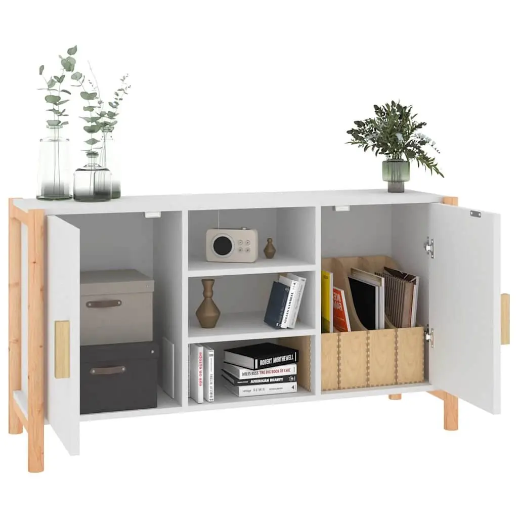 Sideboard White 107x38x60cm Engineered Wood Storage Cabinet