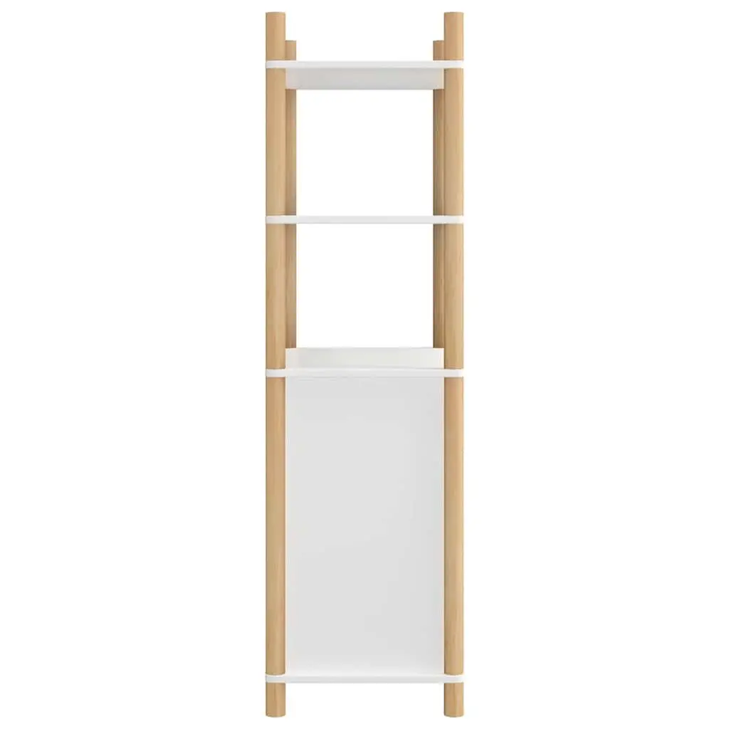 White Highboard Storage Cabinet 60x40x141 cm