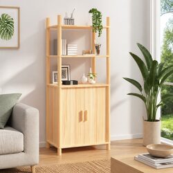 Charming Highboard Storage Cabinet 60x40x141cm Brown