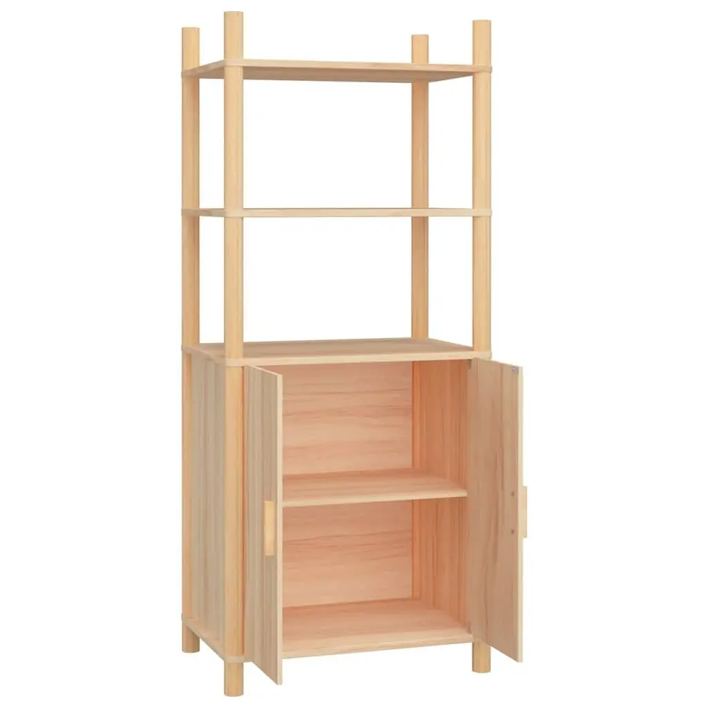 Highboard Storage Cabinet Brown 60x40x141cm Engineered Wood Sideboard Buffet