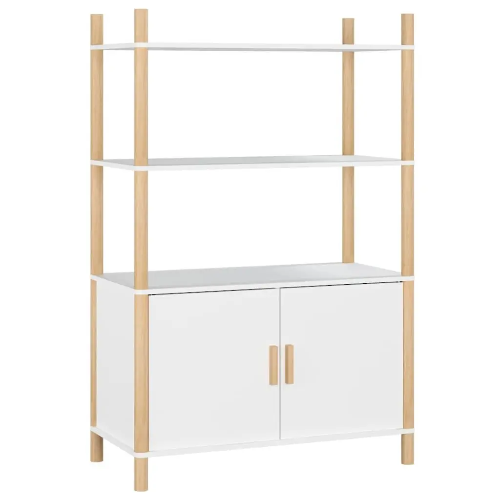 White Highboard Storage Cabinet Engineered Wood Sideboard Buffet Furniture Tall