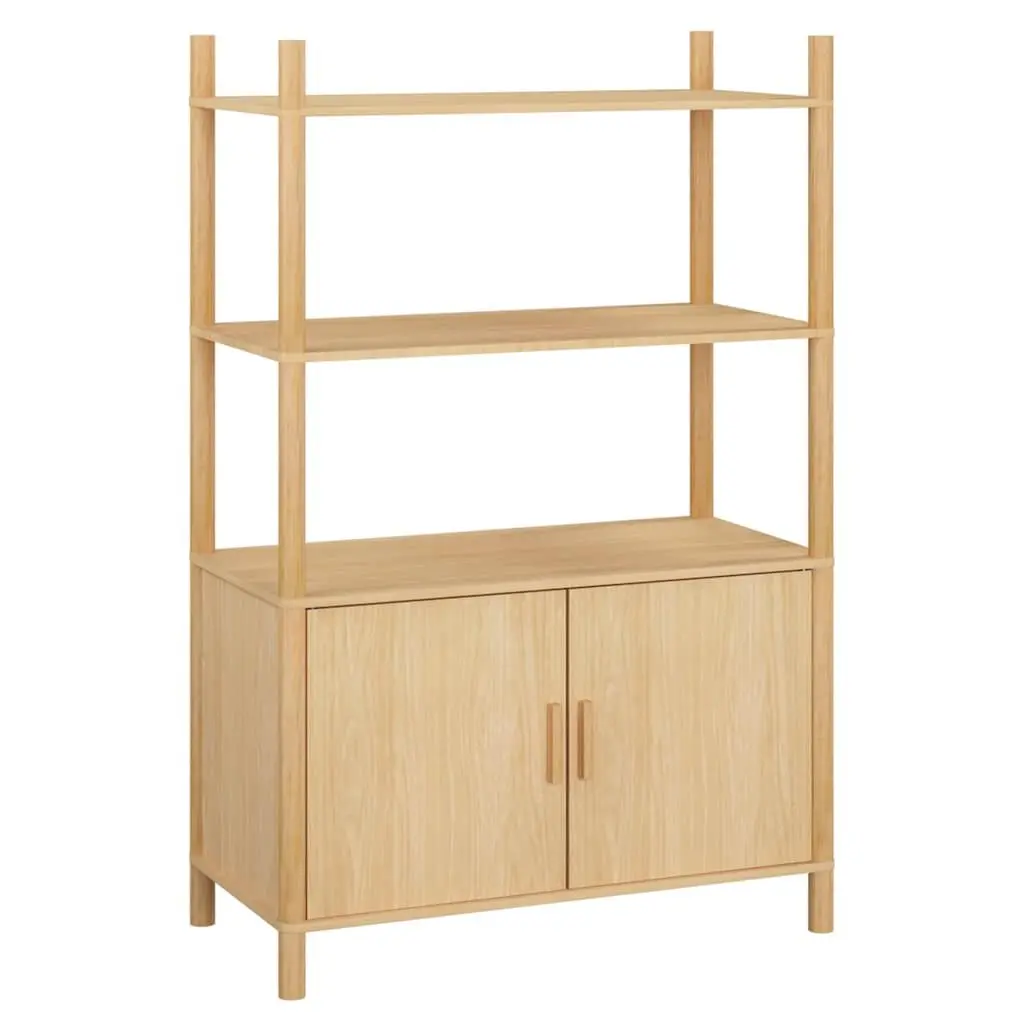 Sideboard Highboard Cabinet Storage Engineered Wood Brown 121cm Height 80cm Width 40cm Depth