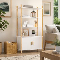 White Highboard Storage Cabinet for Cozy Living Spaces