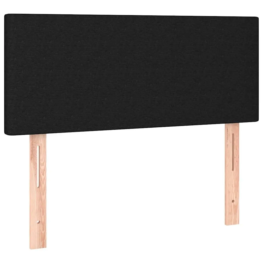 Headboard Black 100cm Fabric Adjustable Height Wooden Legs