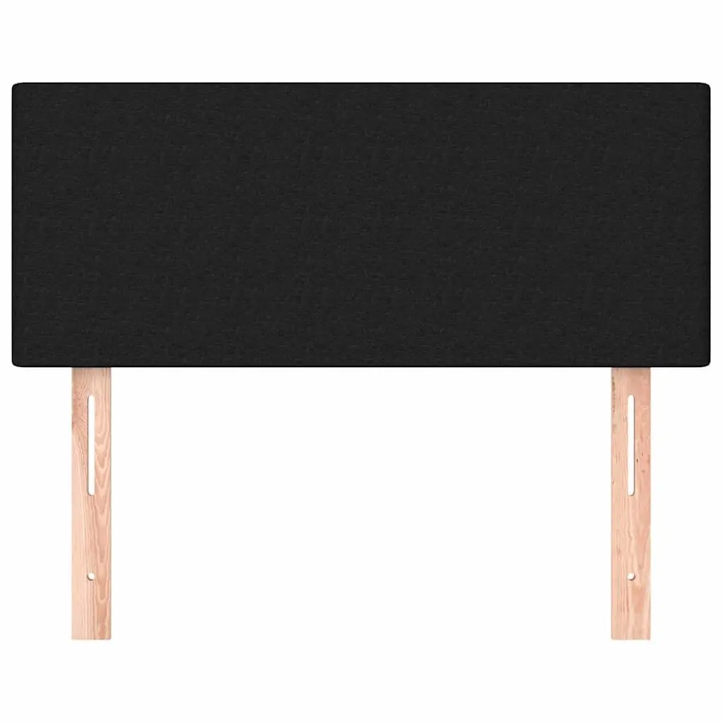 Headboard Black 100cm Fabric Adjustable Height Wooden Legs