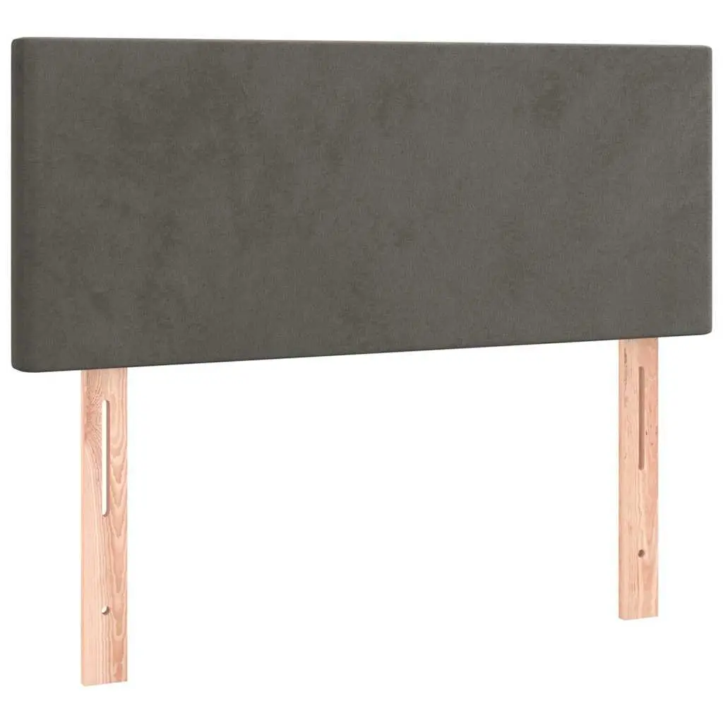 Headboard Grey 100 cm Velvet Upholstered Bed Head