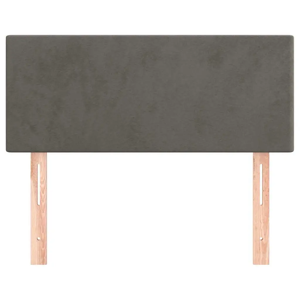Headboard Grey 100 cm Velvet Upholstered Bed Head