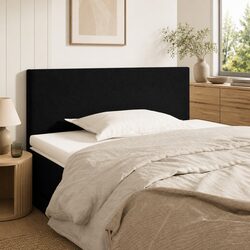 Velvet Headboard in Black for Bedroom Comfort