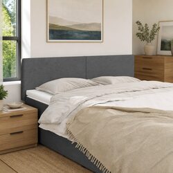 Dark Grey Fabric Headboards 2 pcs 72 cm Adjustable