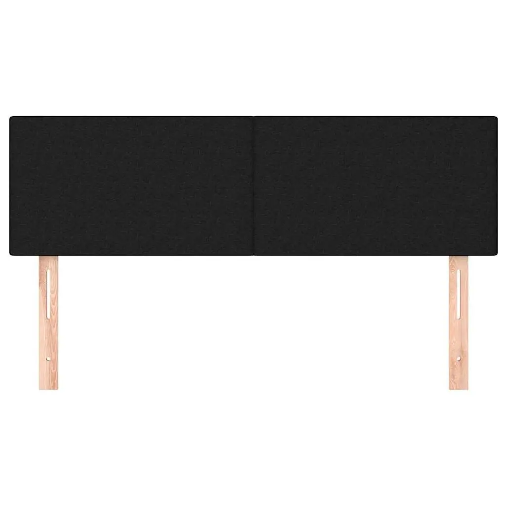 Black Fabric Headboard with Adjustable Height