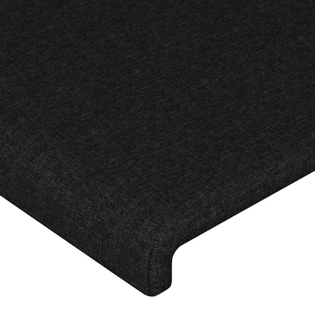 Black Fabric Headboard with Adjustable Height