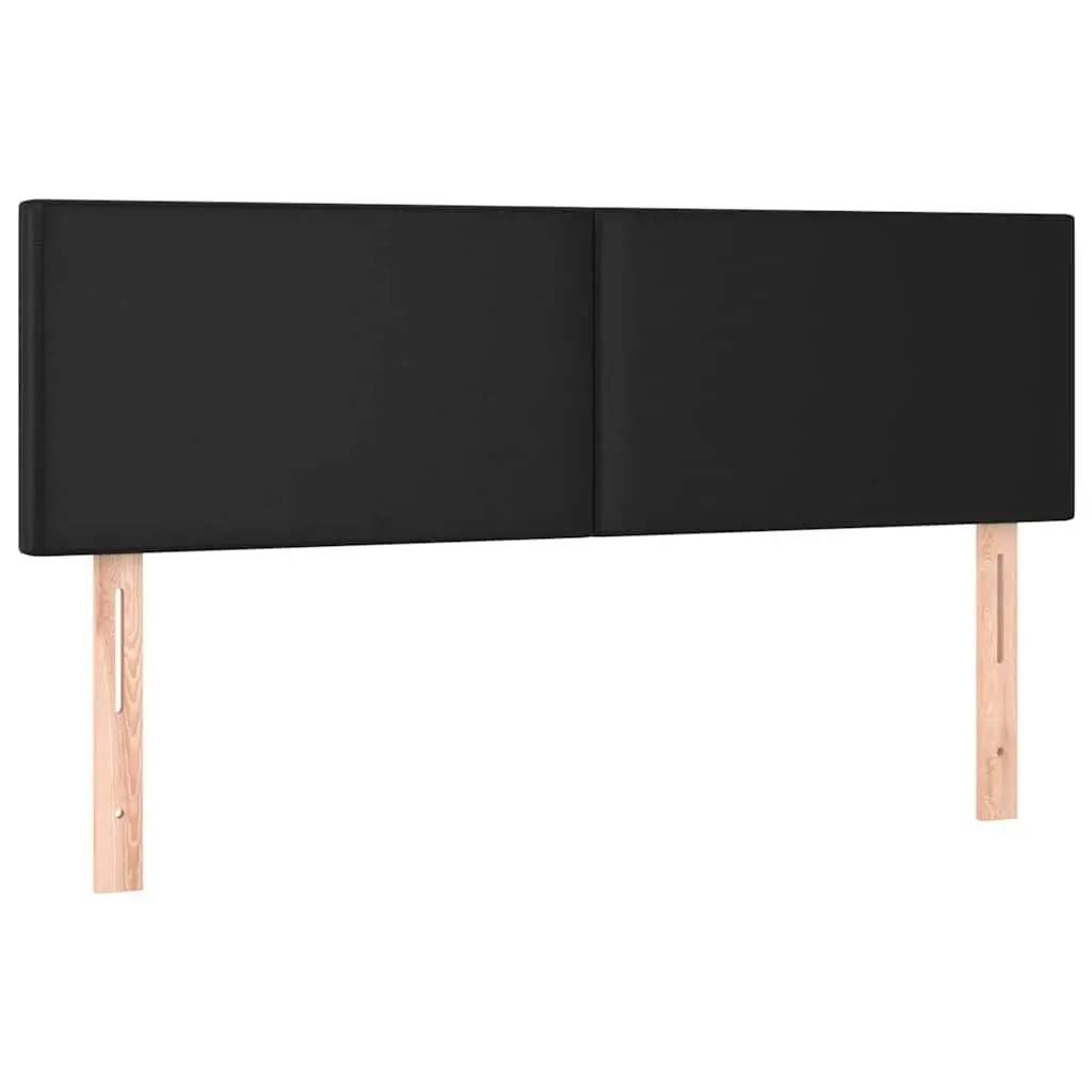 Black Faux Leather Headboard with Adjustable Height