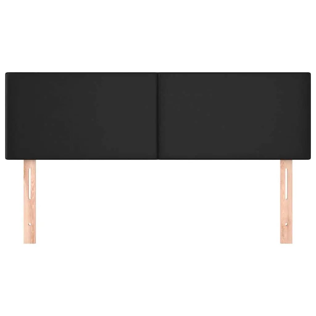 Black Faux Leather Headboard with Adjustable Height
