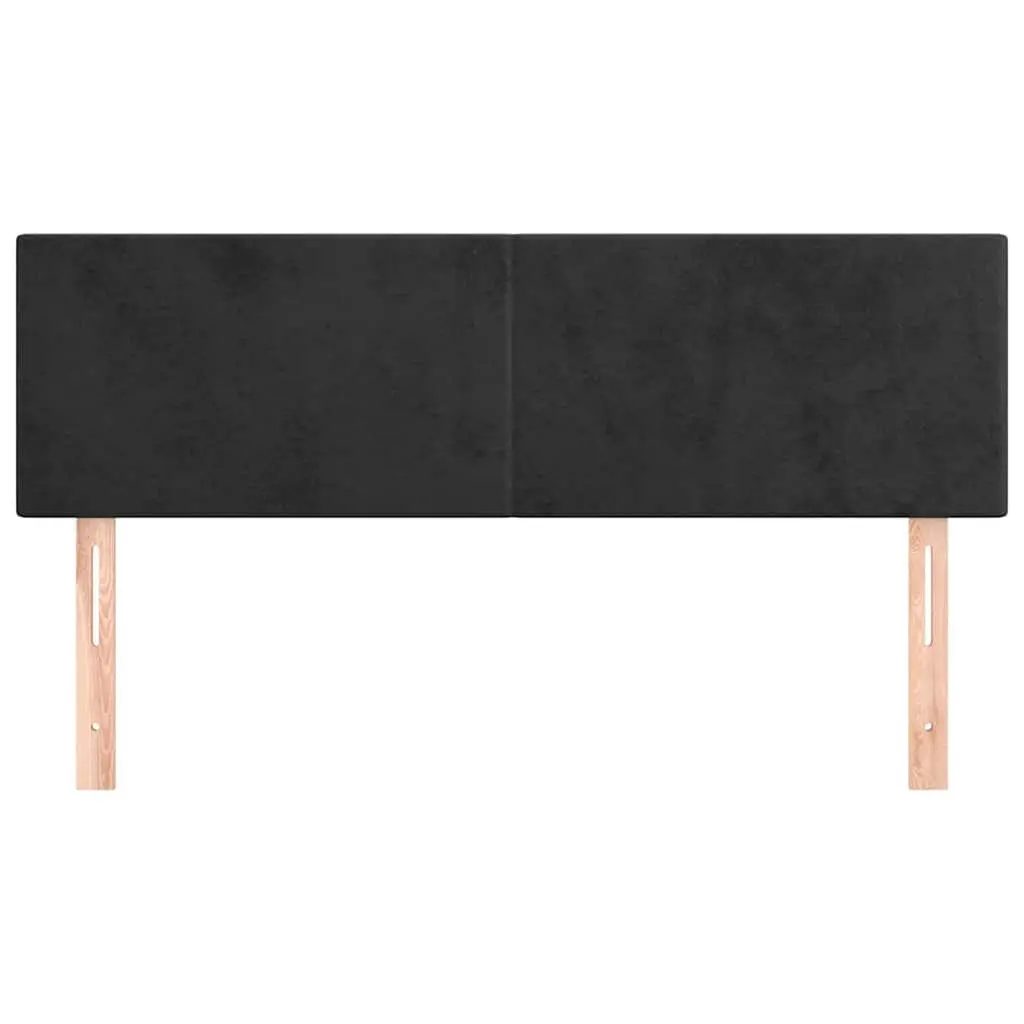 Headboard Velvet Black Adjustable Height Bedroom Furniture