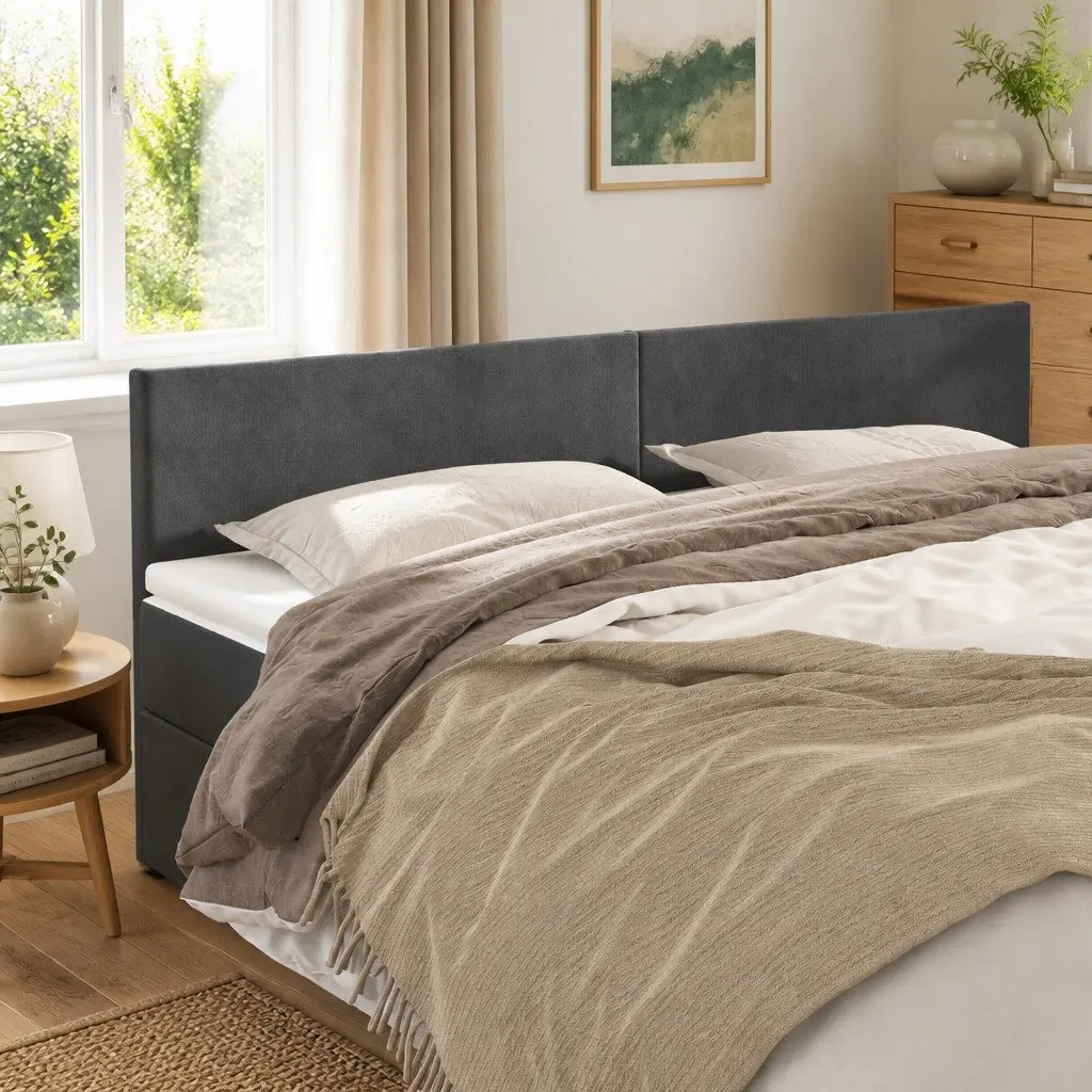 Headboard Dark Grey 160x5x78/88 cm Soft Velvet