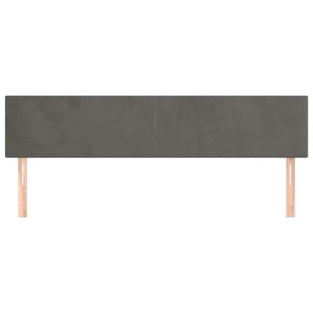 Headboard Dark Grey 160x5x78/88 cm Soft Velvet