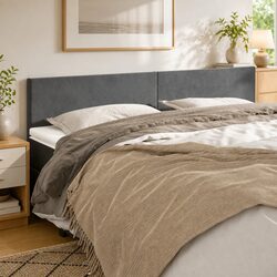 Stylish Grey Velvet Headboard 200cm for Your Bedroom