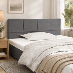 Dark Grey Fabric Headboard 100cm for Bedrooms