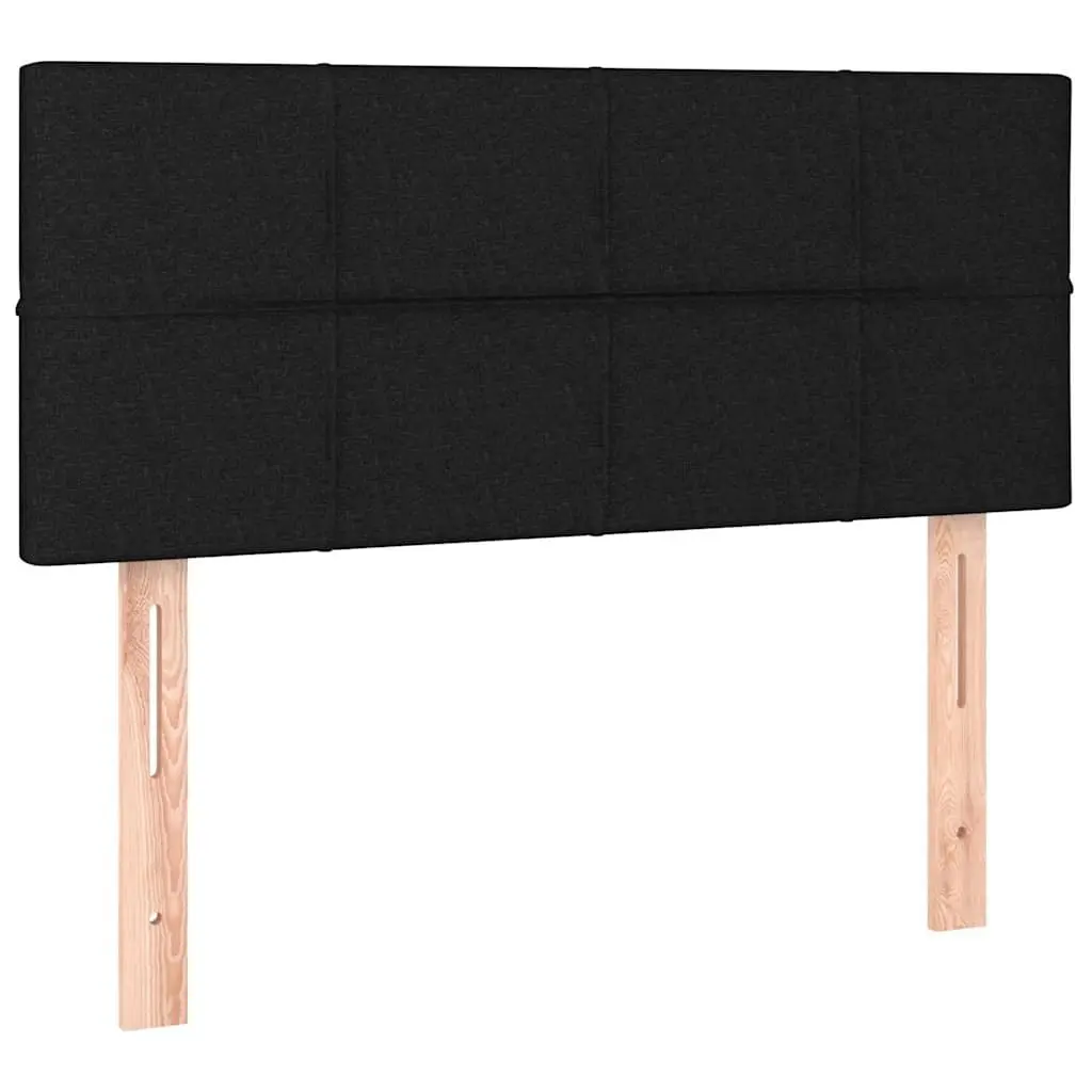 Fabric Headboard Black Adjustable Height Wooden Legs Bedroom Bed Backrest