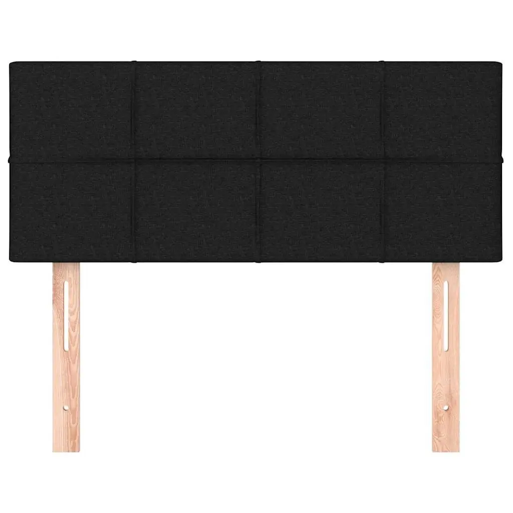 Fabric Headboard Black Adjustable Height Wooden Legs Bedroom Bed Backrest