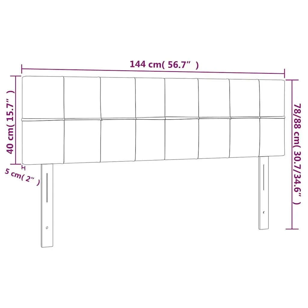 Grey Fabric Headboard with Adjustable Height for Comfort