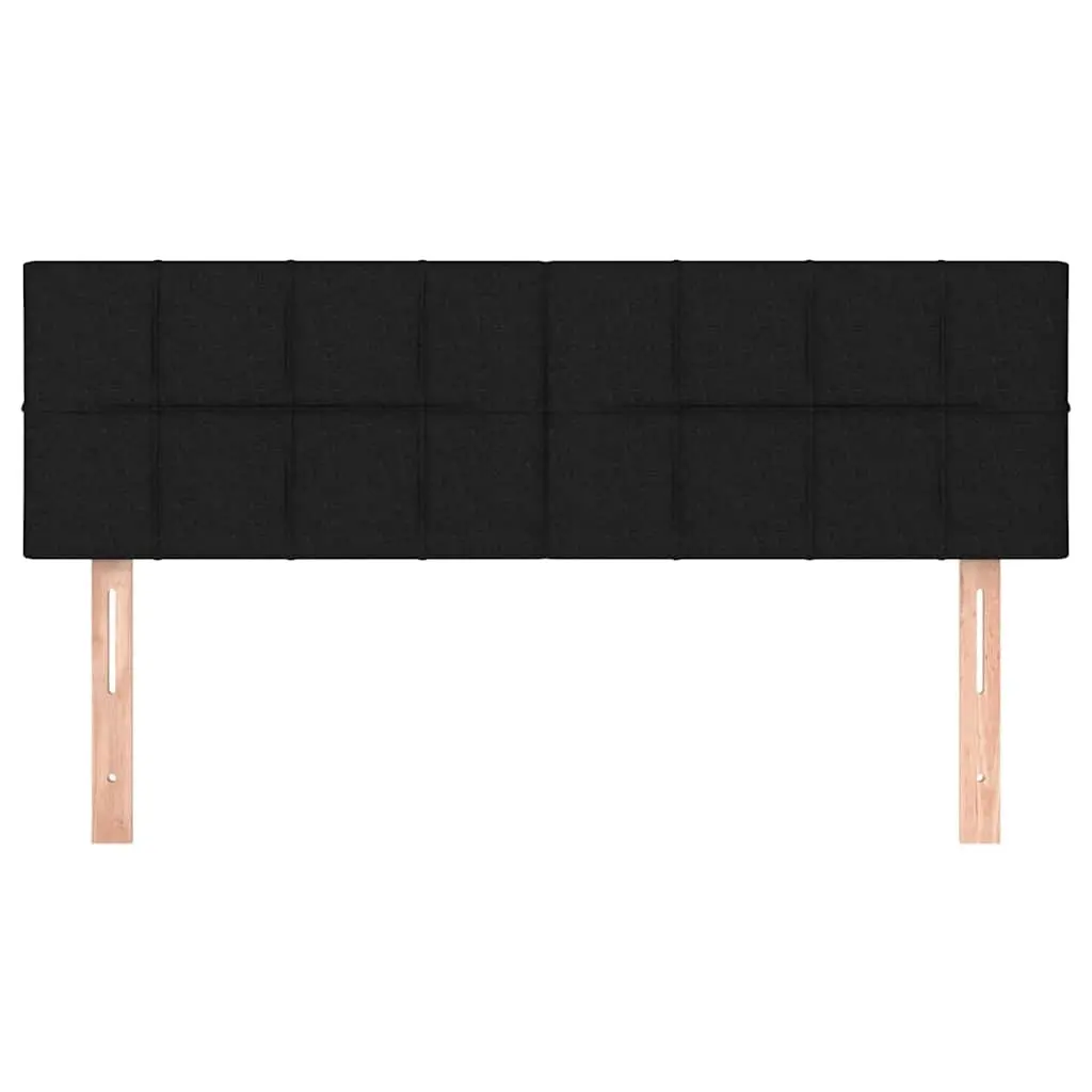 Fabric Headboard Black Adjustable Height Wooden Legs Bedroom Bed Accessory
