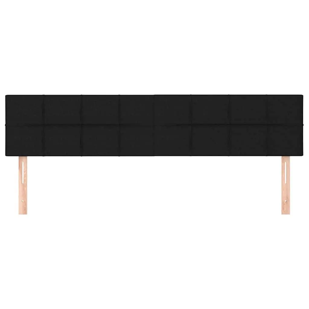 Black Fabric Headboard with Adjustable Height