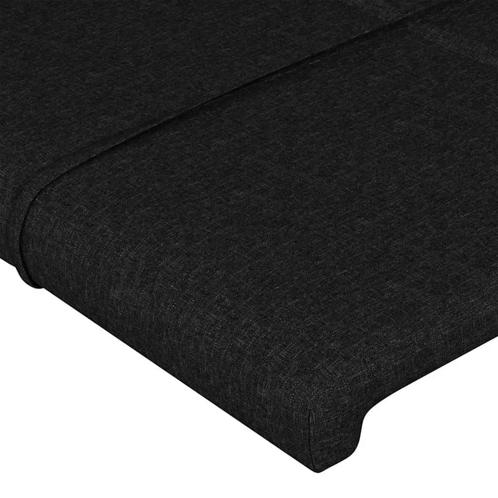 Black Fabric Headboard with Adjustable Height