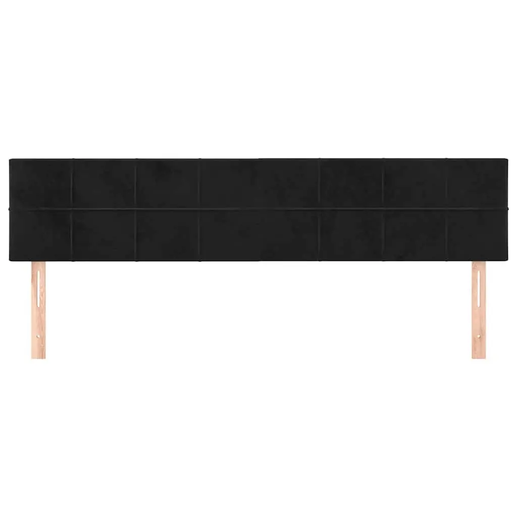 Black Velvet Headboard 160cm with Adjustable Height