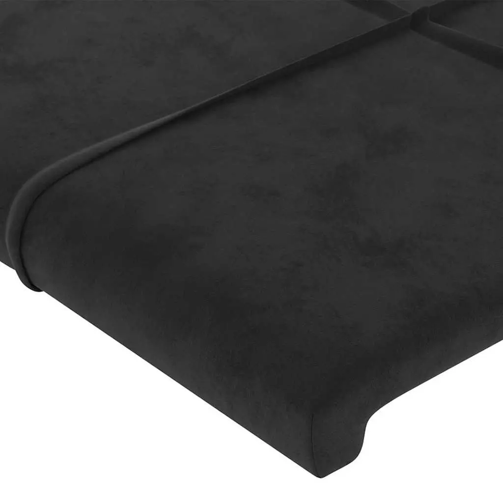 Black Velvet Headboard 160cm with Adjustable Height