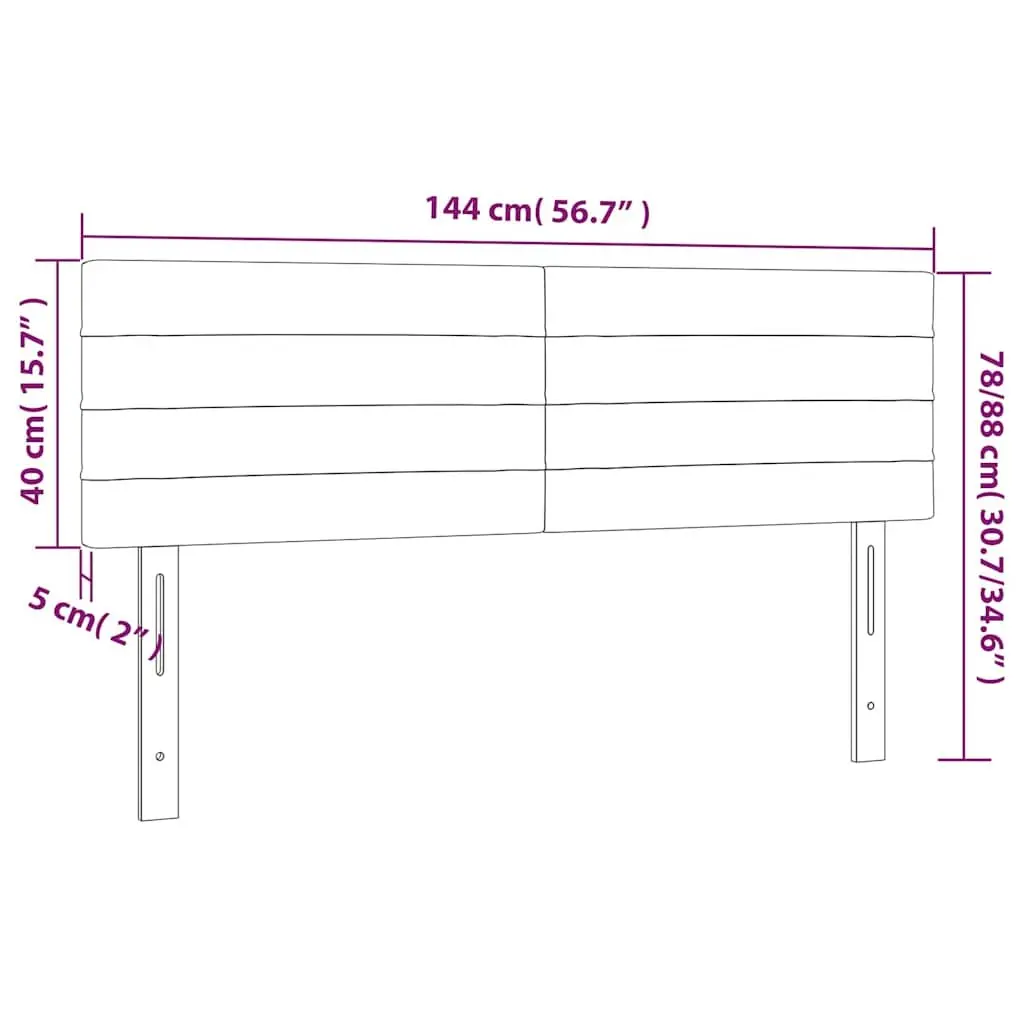 Adjustable Height Bed Headboard Dark Grey Fabric Wooden Legs Support