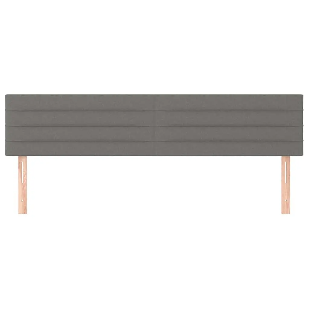 Dark Grey Fabric Headboard with Adjustable Height 200x5x78/88 cm