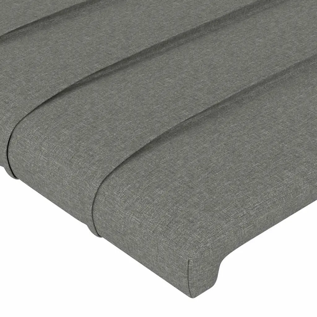 Dark Grey Fabric Headboard with Adjustable Height 200x5x78/88 cm