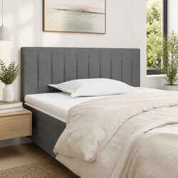 Dark Grey Fabric Headboard 100x5x78/88 cm