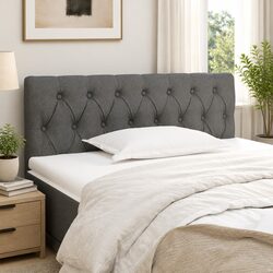 Dark Grey Adjustable Height Headboard for Bedroom