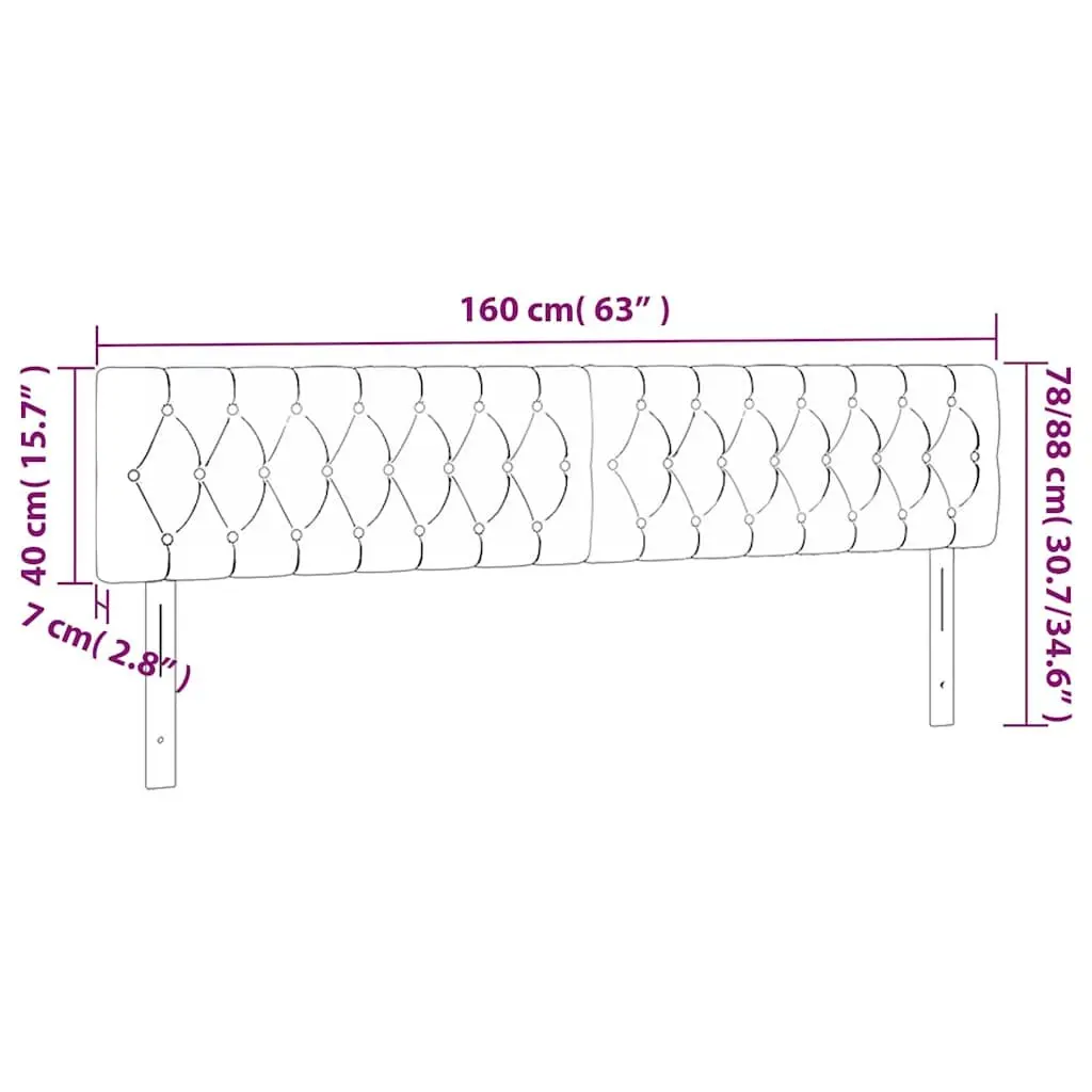 Dark Grey Velvet Headboard for Bed Support