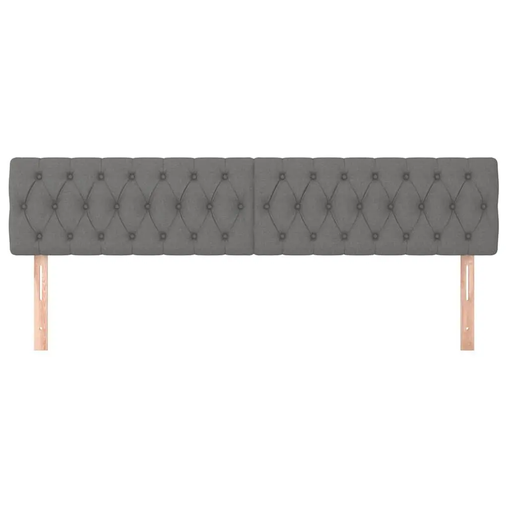 Dark Grey Fabric Headboard with Adjustable Height