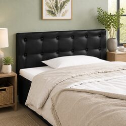 Upholstered Black Headboard 100 cm for Comfort