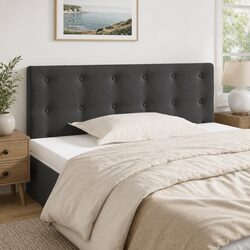 Adjustable Height Dark Grey Velvet Headboard 100 cm