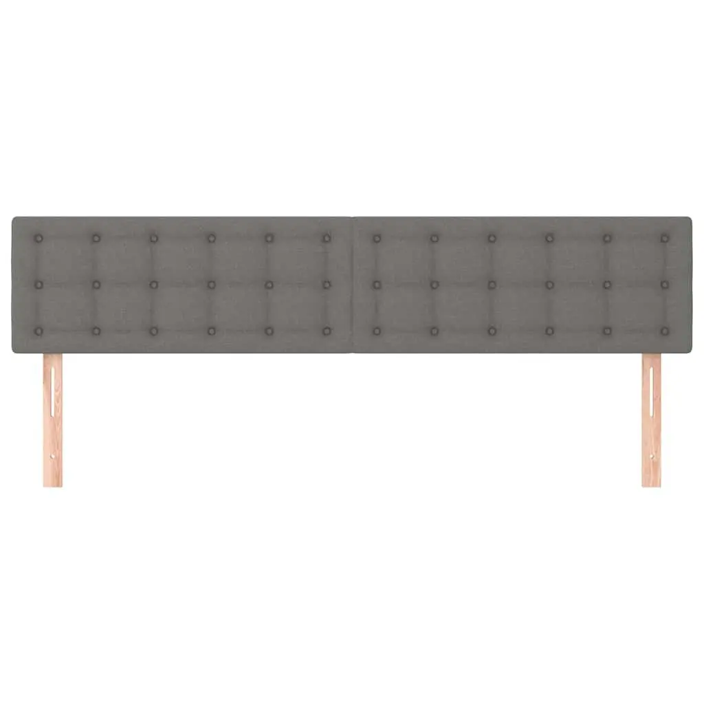 Dark Grey Fabric Headboard 160x5x78/88 cm