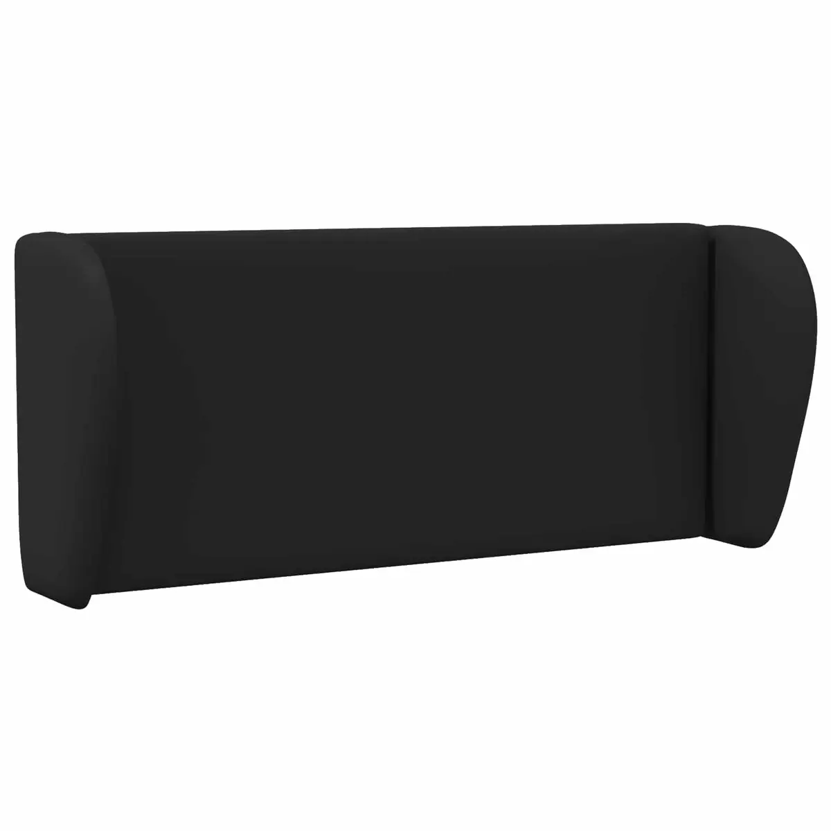 Headboard Modern Black PVC Foam 40 x 23 x 6 cm Plywood Frame