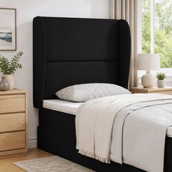 Black Wave Ear Headboard for Modern Bedrooms