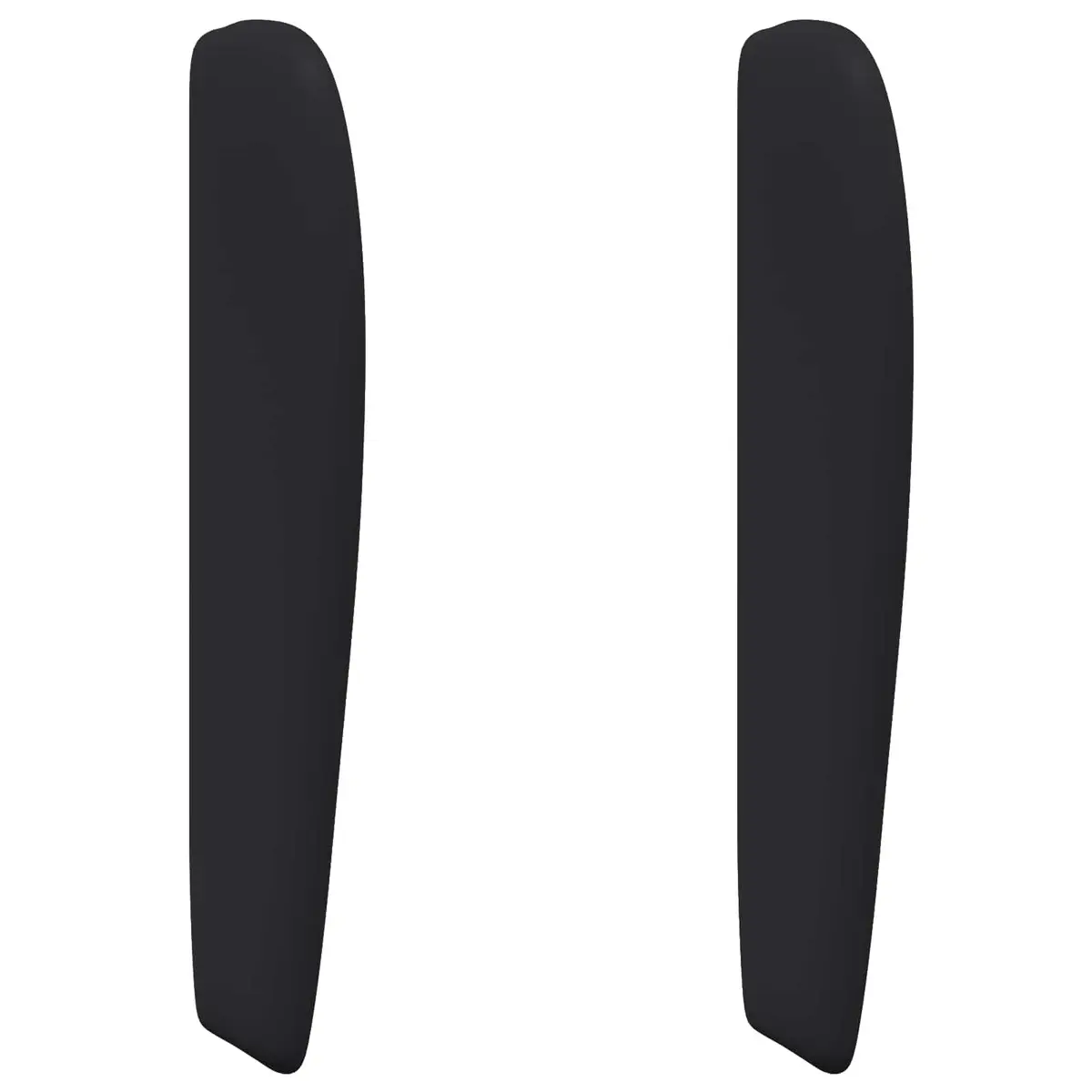 Headboard Wave Ear Modern Black 80 x 23 x 6 cm Soft Touch PVC and Foam